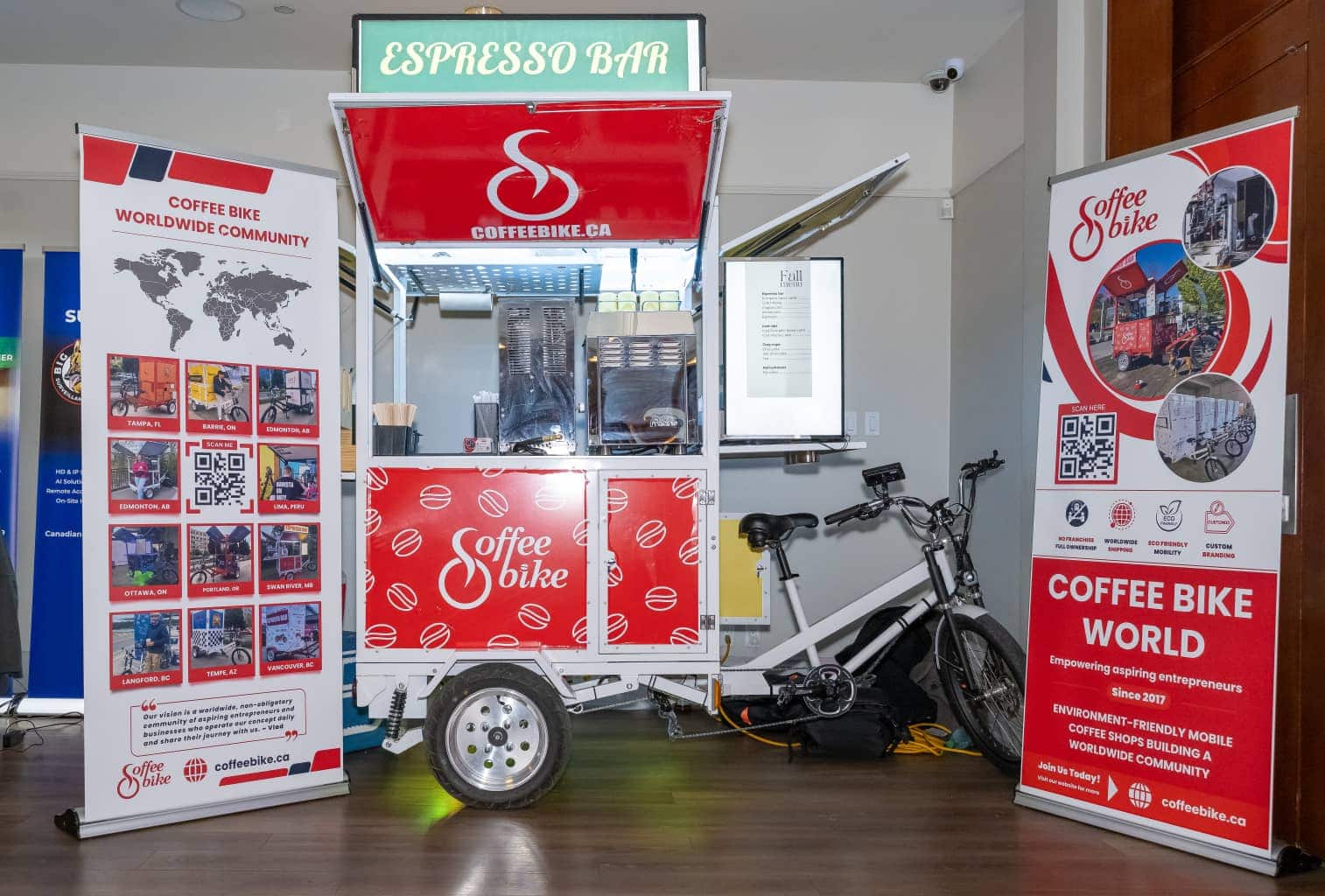 Une photo de l'exposition Coffee Bike